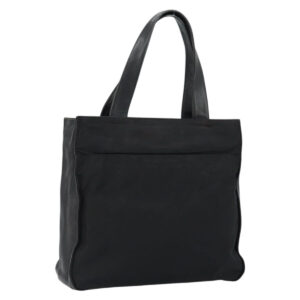 PRADA Borsa a mano in nylon e pelle nera e argento Auth gh1069 - Jerrillo