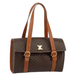 Borsa a mano in tela Macadam CELINE in pelle PVC marrone Auth ki6046 - Jerrillo