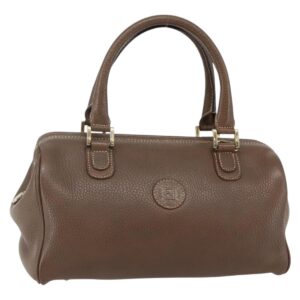 FENDI Borsa a mano in pelle marrone oro Auth kk558 - Jerrillo