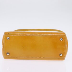 FENDI PETITE 2JOURS Borsa a mano in pelle giallo argento Auth 147396 - Jerrillo