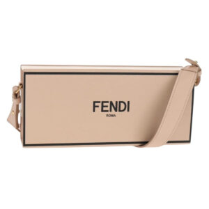 FENDI Borsa a tracolla orizzontale in pelle rosa oro Auth 151310A - Jerrillo