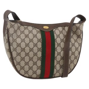 Borsa a tracolla GUCCI GG Supreme Web Sherry Line in PVC Beige 10 01 3840 Auth 153954 - Jerrillo
