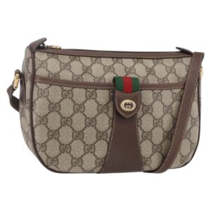 Borsa GUCCI GG Supreme Web Sherry Line PVC Beige Oro 89 02 032 Auth BA7961 - Jerrillo