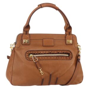 Borsa a mano Chloe Margaret in pelle 2 vie marrone oro Auth BA8432 - Jerrillo