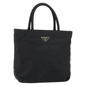 Borsa a mano PRADA in nylon nero argento Auth bs31179 - Jerrillo