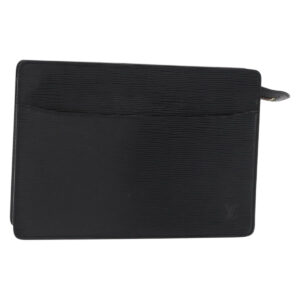 LOUIS VUITTON Epi Pochette Homme Pochette Nero Noir M52522 LV Auth 153345 - Jerrillo