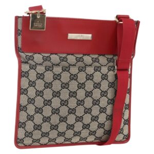 Borsa a tracolla in tela GG GUCCI Beige Oro 019 0348 Auth 151586 - Jerrillo