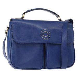 Borsa a tracolla CELINE Circle in pelle blu oro Auth 153882V - Jerrillo