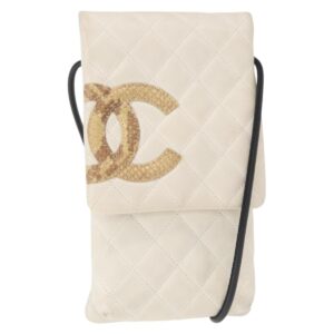CHANEL Borsa a tracolla Matelasse Cambon Line in pelle di vitello bianca e nera CC Auth 157056 - Jerrillo