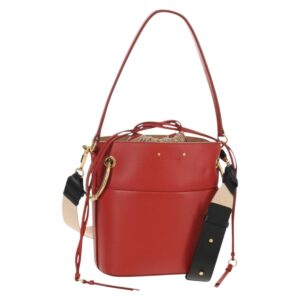 Borsa a tracolla Chloe Mini Basket Roy in pelle rosso oro Auth BA8174M - Jerrillo