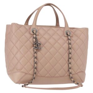 CHANEL Borsa Tote Matelasse in Pelle 2 vie Rosa Argento CC Auth bs31551 - Jerrillo