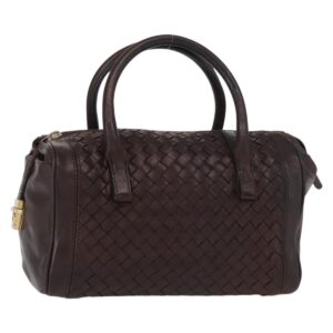 BOTTEGA VENETA INTRECCIATO Borsa a mano in pelle marrone oro Auth bs31645 - Jerrillo