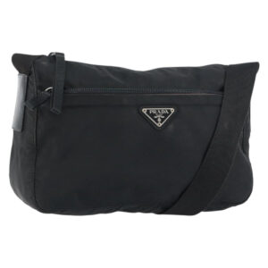 Borsa a tracolla PRADA in nylon nero argento Auth bs31714 - Jerrillo