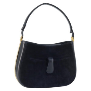 Borsa a tracolla GUCCI in pelle scamosciata blu navy e oro Auth ep11800 - Jerrillo