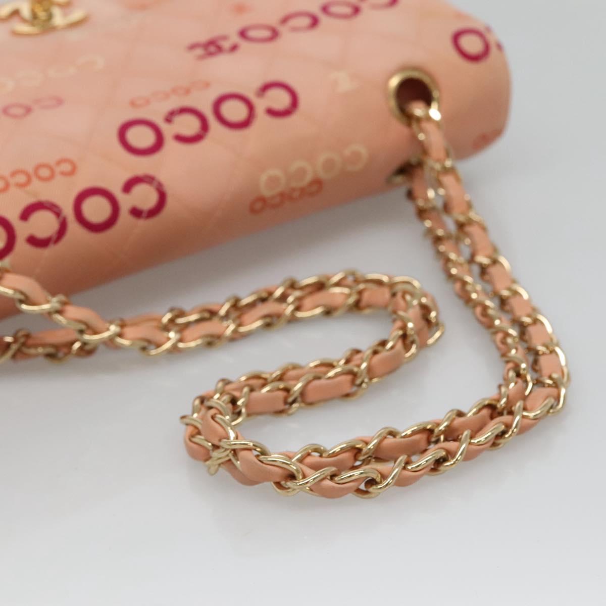 CHANEL Matelasse 25 COCO Icon Chain Shoulder Bag Canvas Pink CC Auth 115714 - Jerrillo image 7