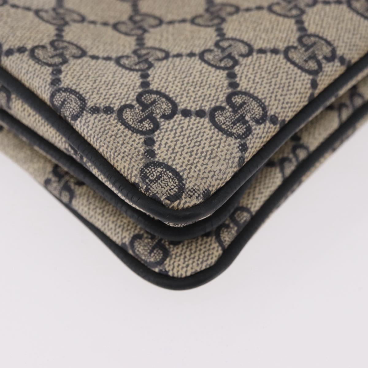 GUCCI GG Supreme Sherry Line Shoulder Bag PVC Navy Gold 49 02 029 Auth 125566 - Jerrillo image 8
