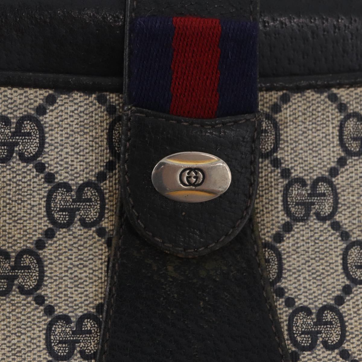 GUCCI GG Supreme Sherry Line Shoulder Bag PVC Navy Gold 49 02 029 Auth 125566 - Jerrillo image 9