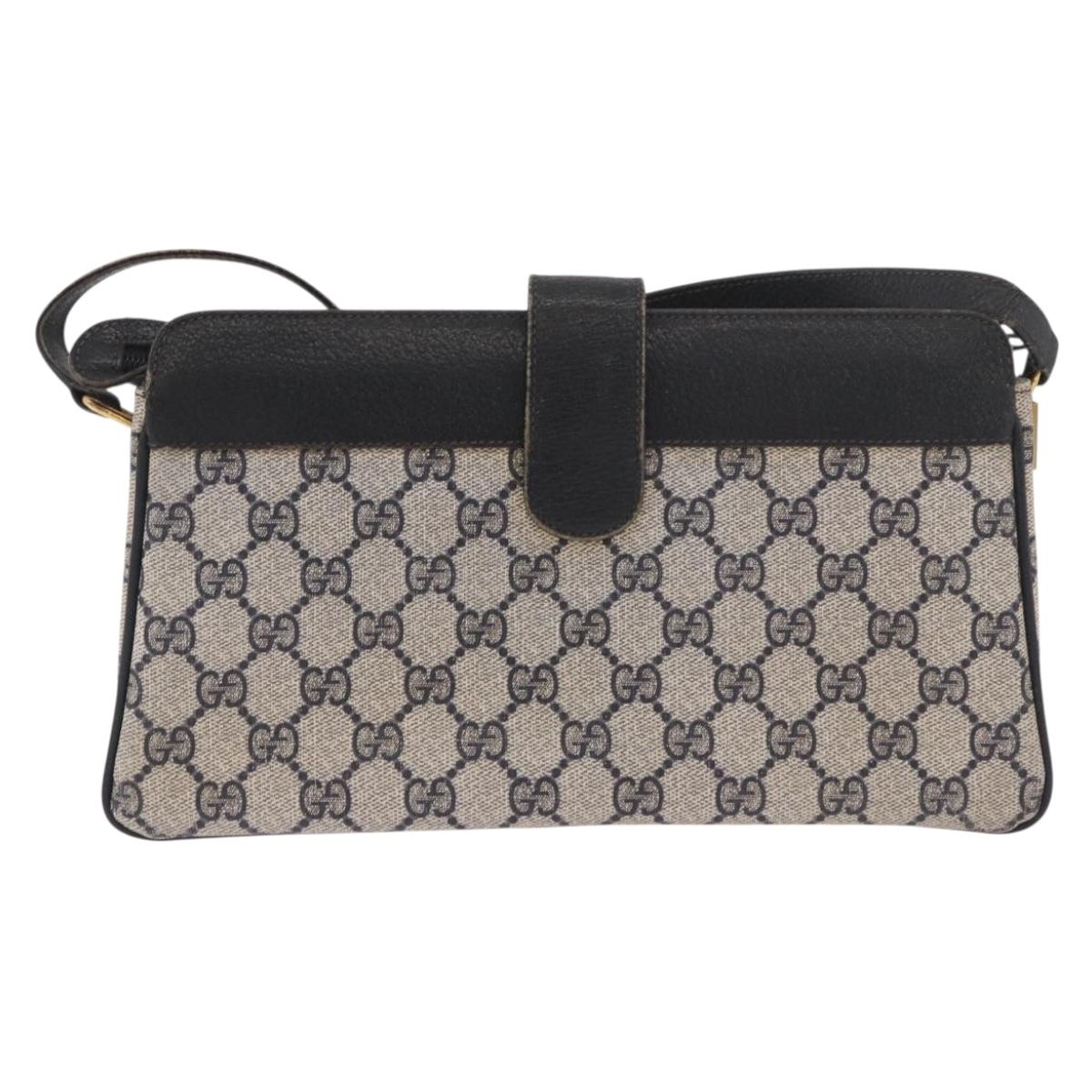GUCCI GG Supreme Sherry Line Shoulder Bag PVC Navy Gold 49 02 029 Auth 125566 - Jerrillo image 2