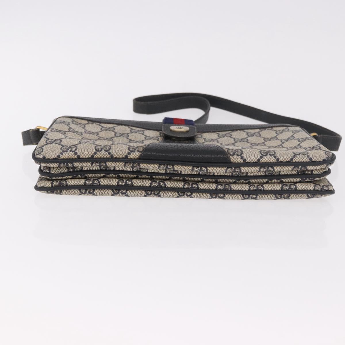GUCCI GG Supreme Sherry Line Shoulder Bag PVC Navy Gold 49 02 029 Auth 125566 - Jerrillo image 5