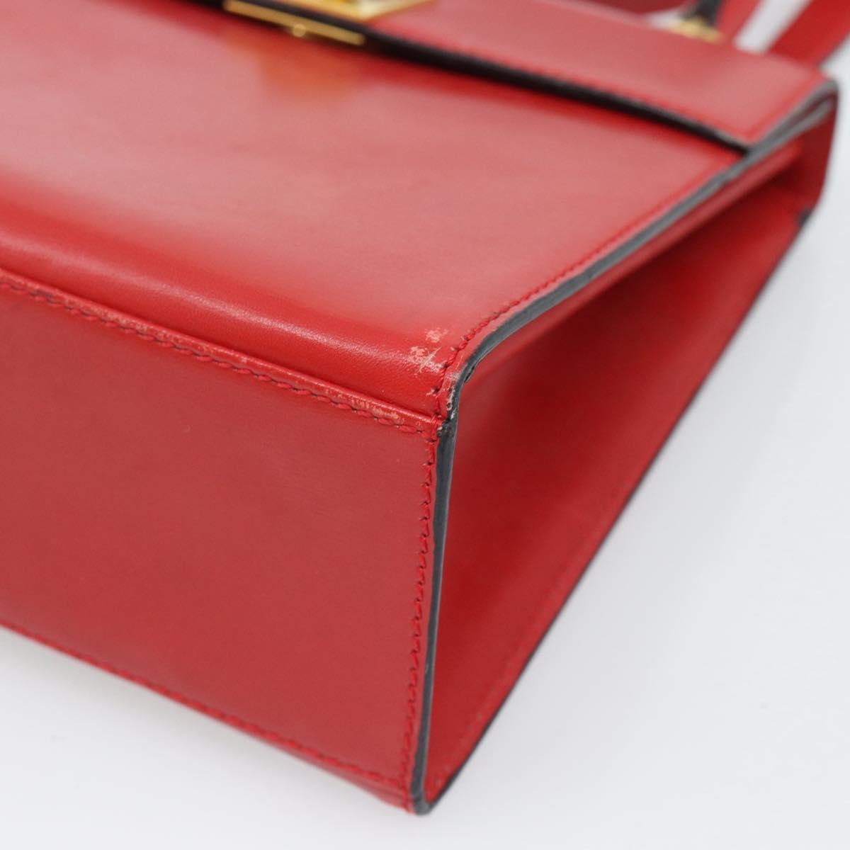 CELINE Hand Bag Leather 2way Red Gold Auth 127535 - Jerrillo image 9