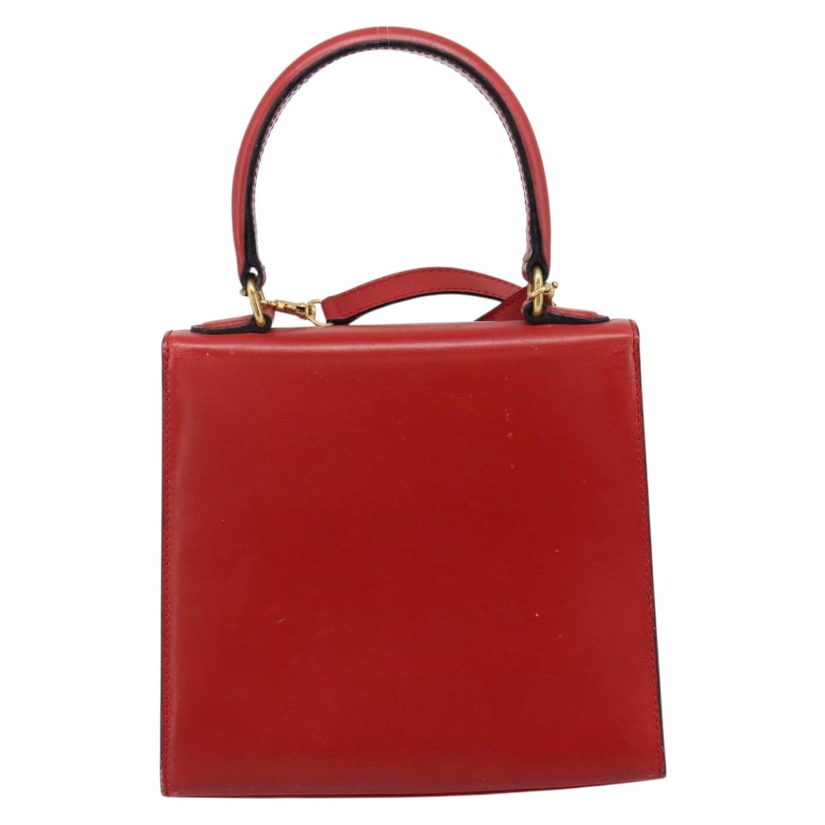 CELINE Hand Bag Leather 2way Red Gold Auth 127535 - Jerrillo image 2