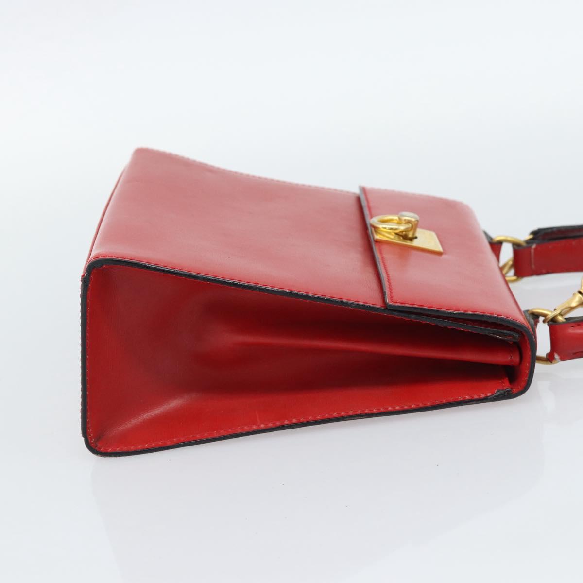 CELINE Hand Bag Leather 2way Red Gold Auth 127535 - Jerrillo image 4