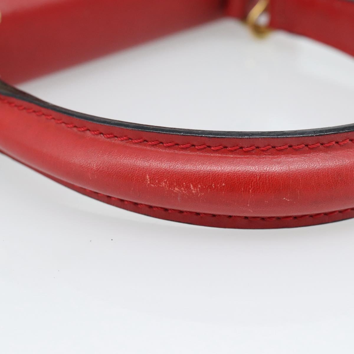 CELINE Hand Bag Leather 2way Red Gold Auth 127535 - Jerrillo image 5