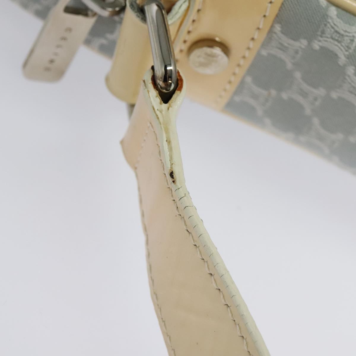 CELINE Macadam Canvas Shoulder Bag Light Blue Silver Auth 138328 - Jerrillo image 9
