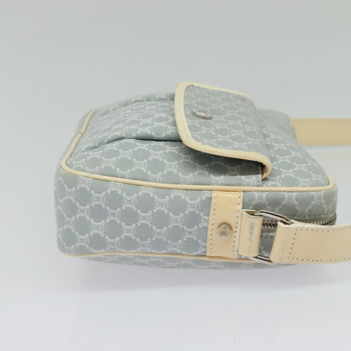 CELINE Macadam Canvas Shoulder Bag Light Blue Silver Auth 138328 - Jerrillo image 4