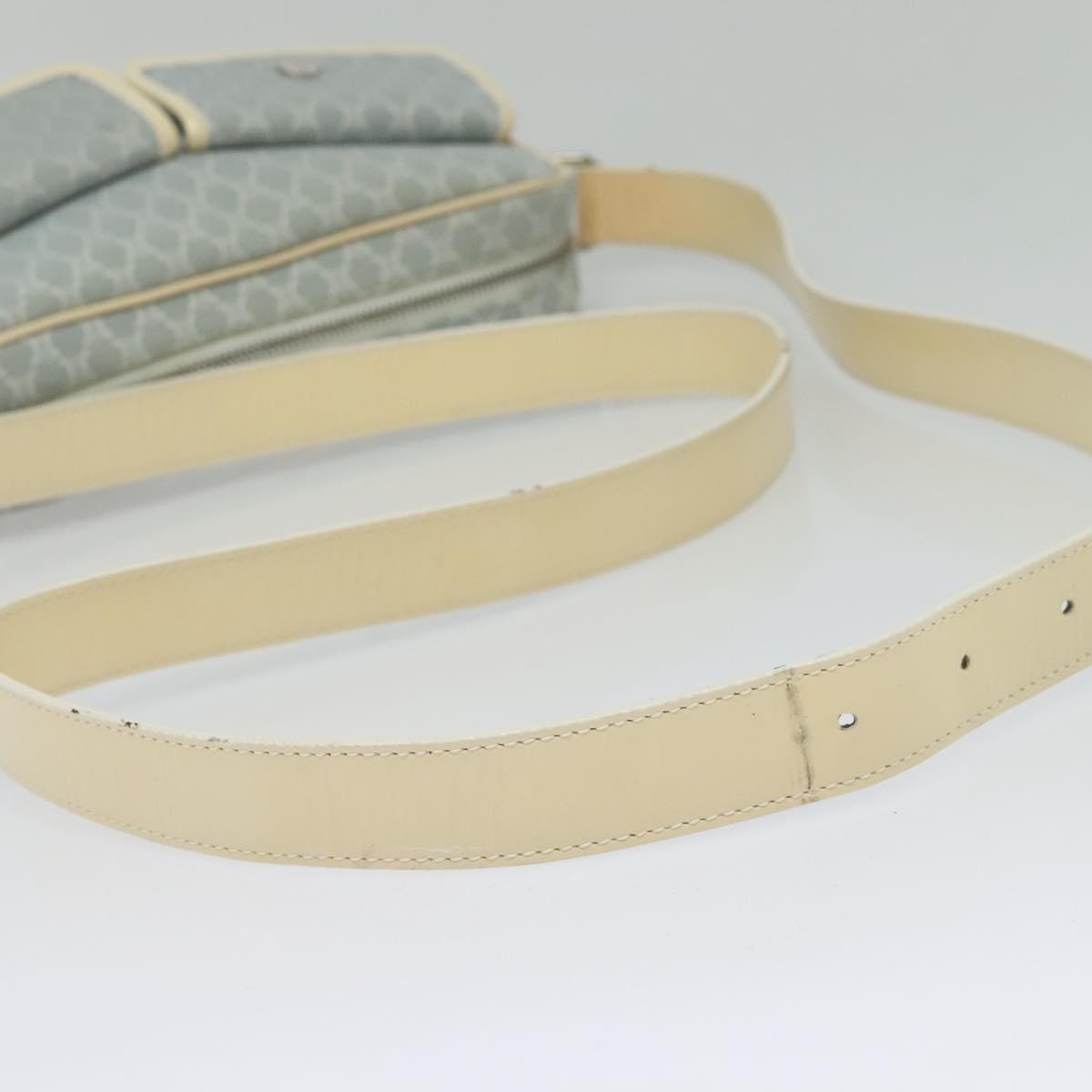 CELINE Macadam Canvas Shoulder Bag Light Blue Silver Auth 138328 - Jerrillo image 7