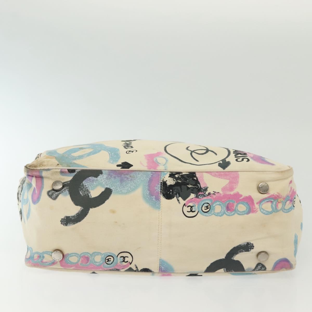 CHANEL New Travel Line Bag Canvas Hawaii Limited White Silver CC Auth 140490 - Jerrillo image 10