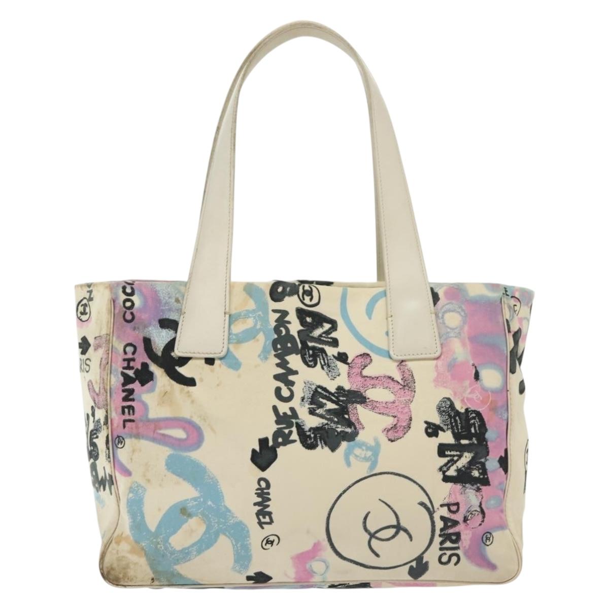 CHANEL New Travel Line Bag Canvas Hawaii Limited White Silver CC Auth 140490 - Jerrillo image 3