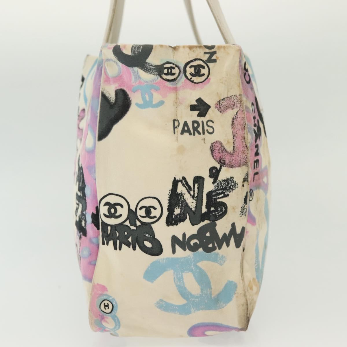 CHANEL New Travel Line Bag Canvas Hawaii Limited White Silver CC Auth 140490 - Jerrillo image 5