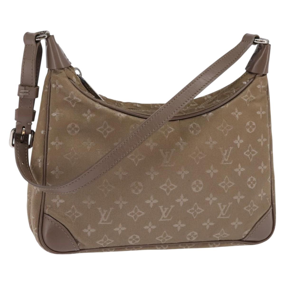 LOUIS VUITTON Monogram Satin Little Boulogne Hand Bag Beige M92143 Auth 145324 - Jerrillo image 2