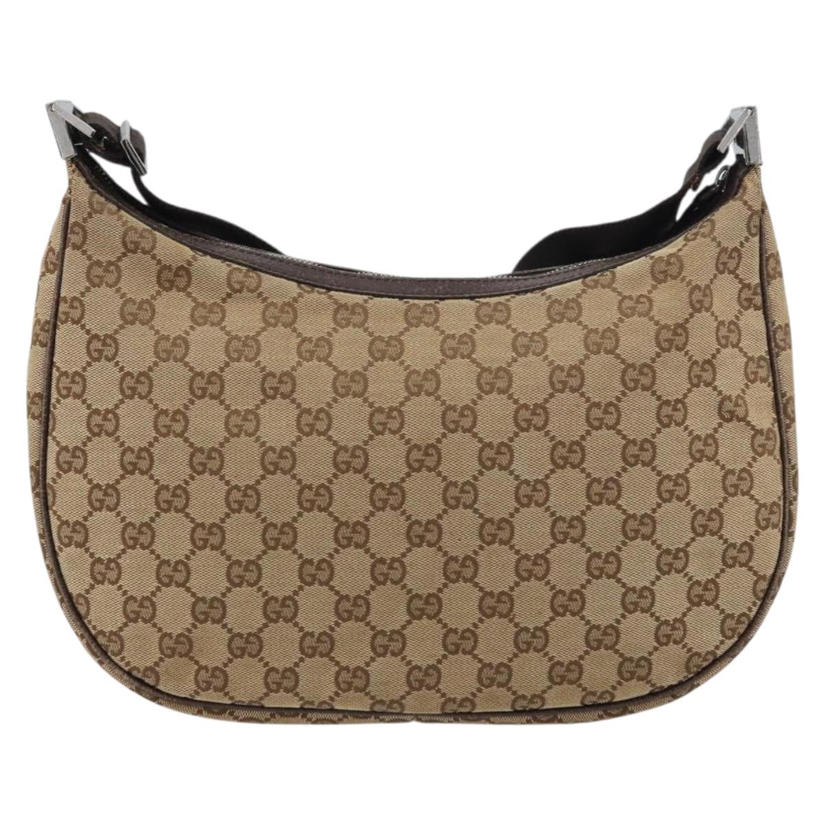 GUCCI GG Canvas Shoulder Bag Beige Silver 122790 Auth 161355 - Jerrillo image 2