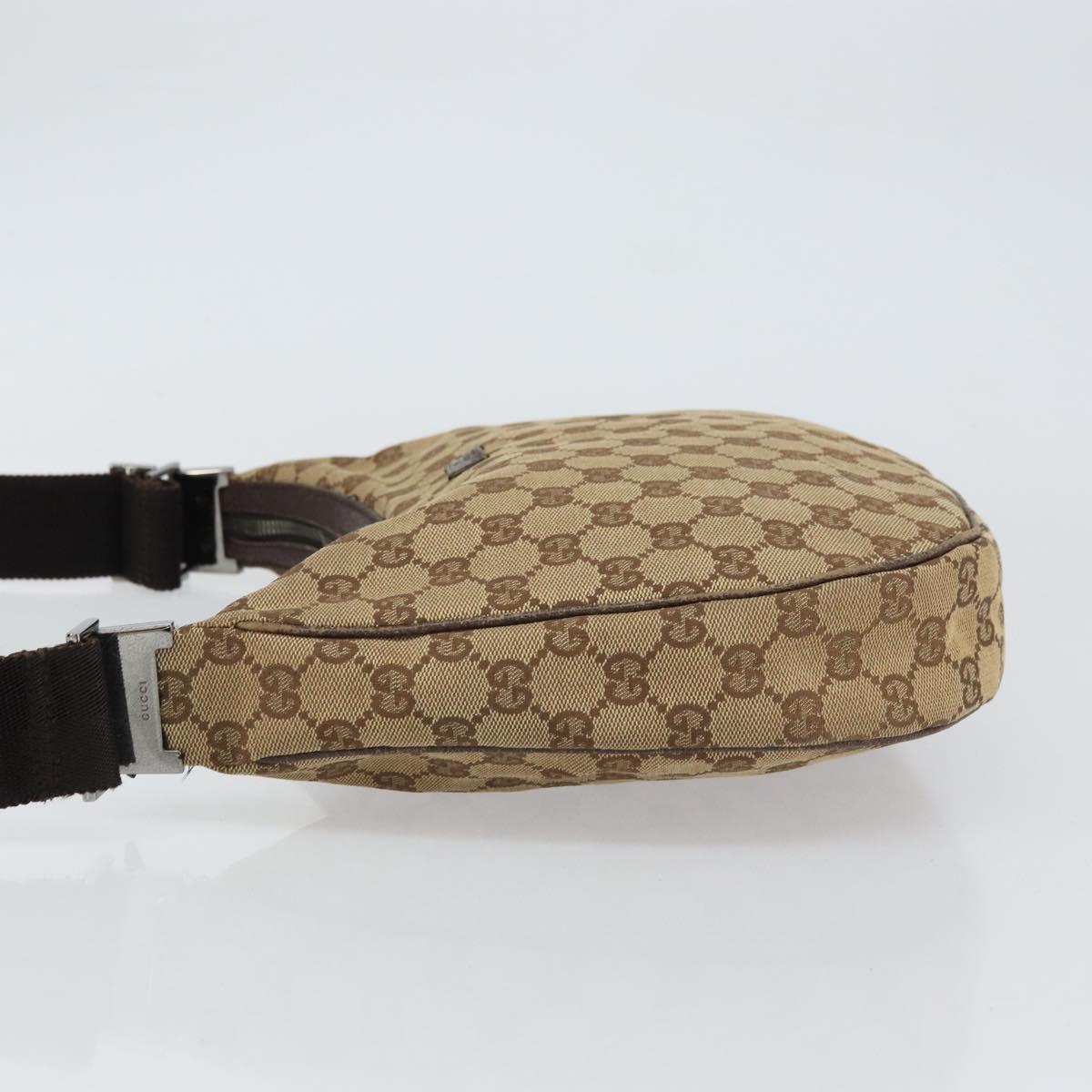GUCCI GG Canvas Shoulder Bag Beige Silver 122790 Auth 161355 - Jerrillo image 4