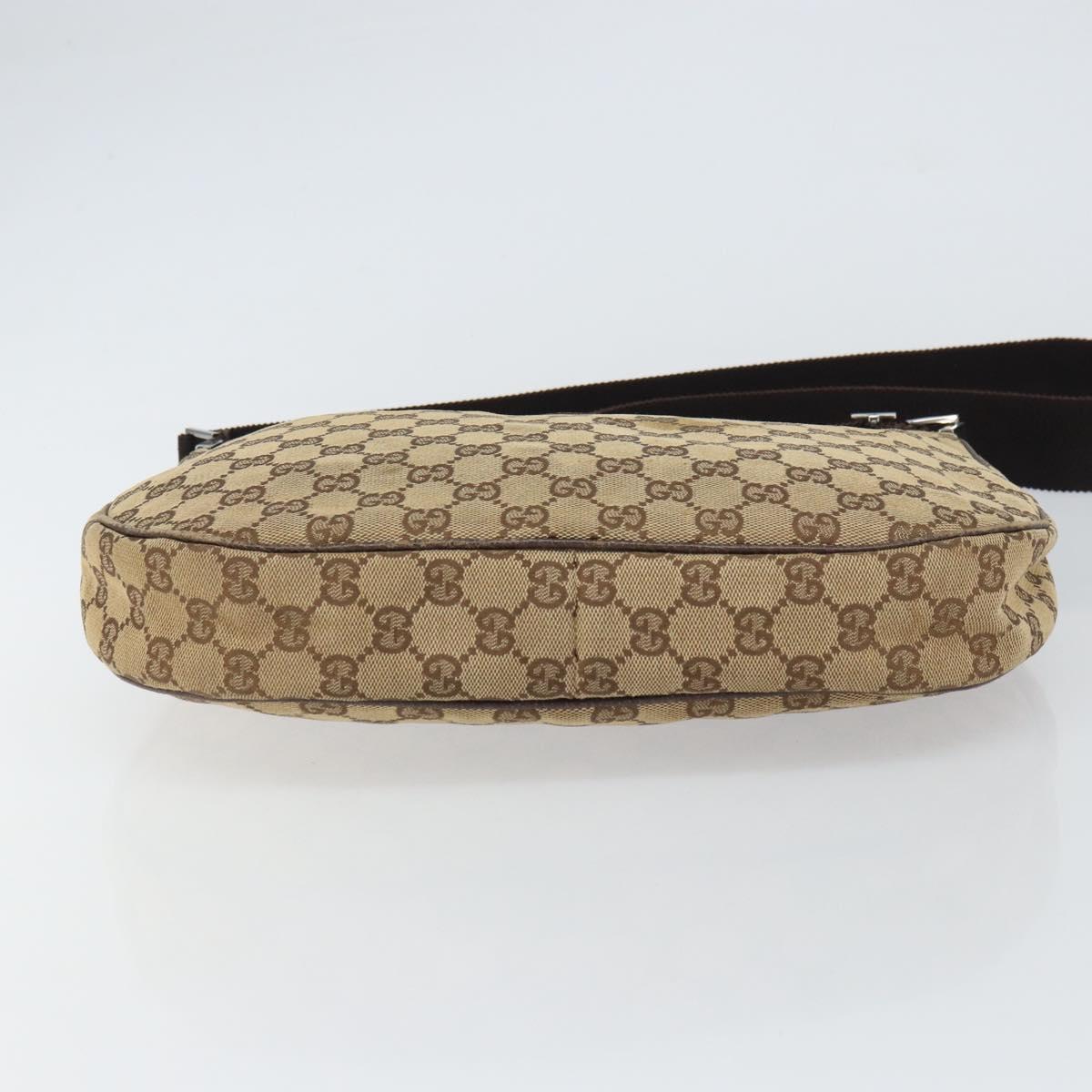 GUCCI GG Canvas Shoulder Bag Beige Silver 122790 Auth 161355 - Jerrillo image 5