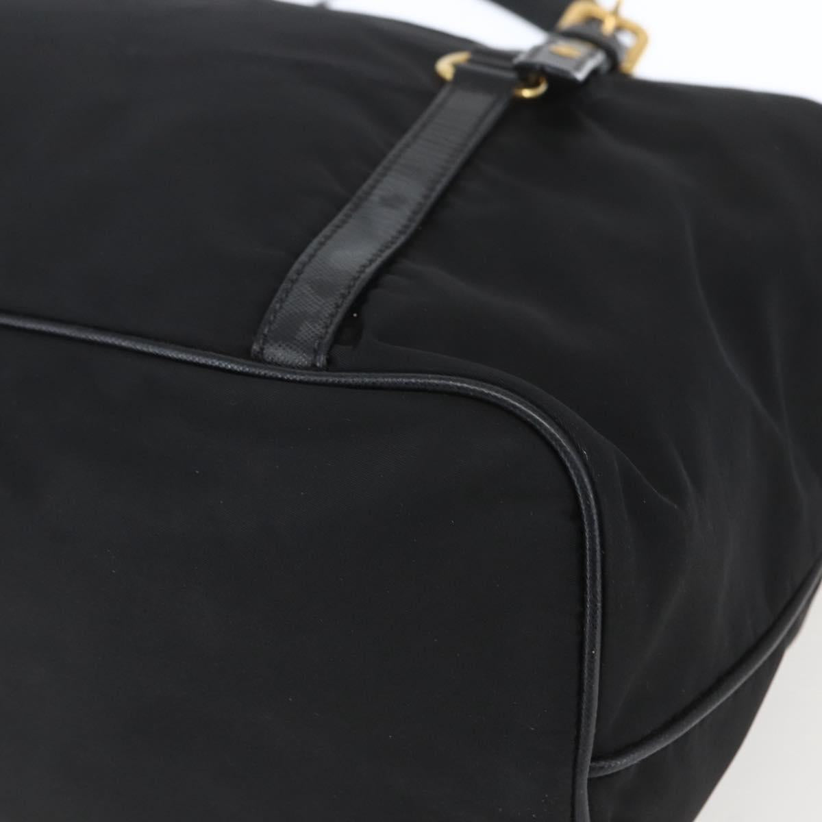 PRADA Tote Bag Nylon Black Gold Auth 166756 - Jerrillo image 9