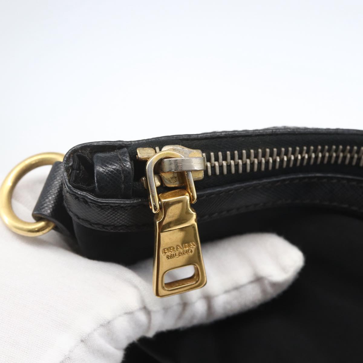 PRADA Tote Bag Nylon Black Gold Auth 166756 - Jerrillo image 10