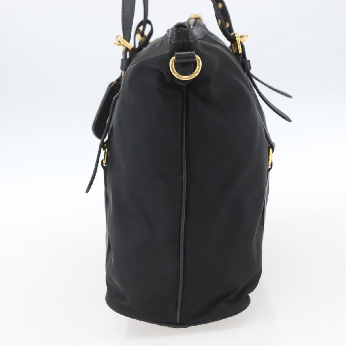 PRADA Tote Bag Nylon Black Gold Auth 166756 - Jerrillo image 4