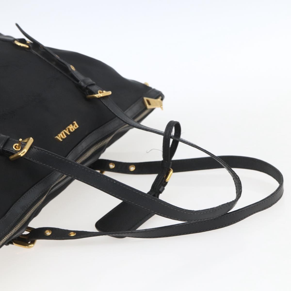 PRADA Tote Bag Nylon Black Gold Auth 166756 - Jerrillo image 7