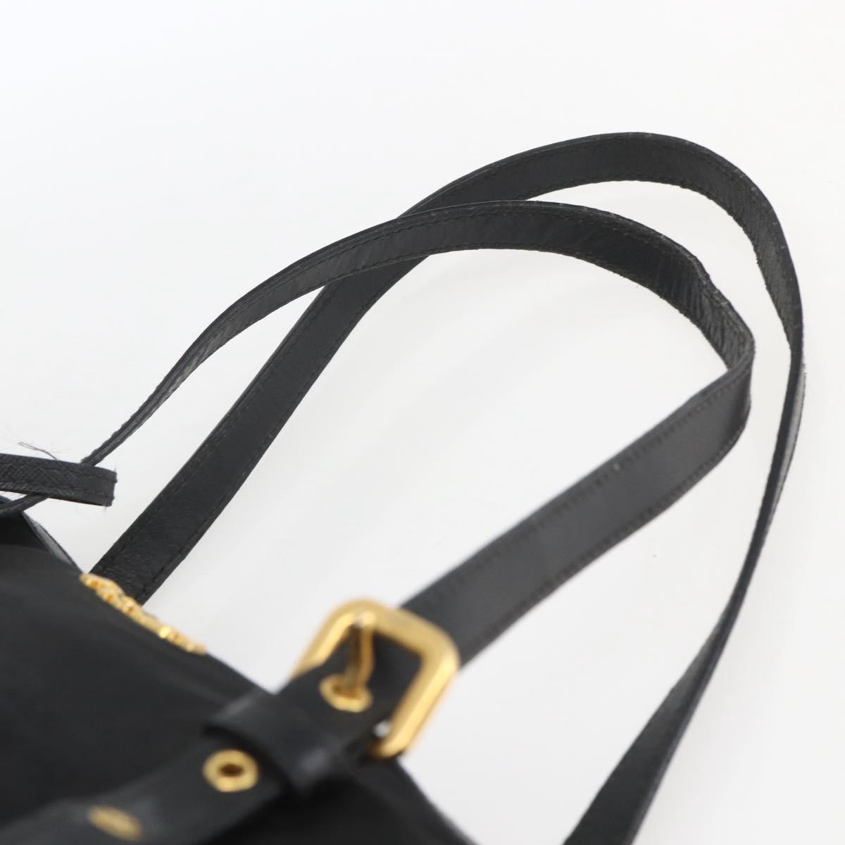 PRADA Tote Bag Nylon Black Gold Auth 166756 - Jerrillo image 8