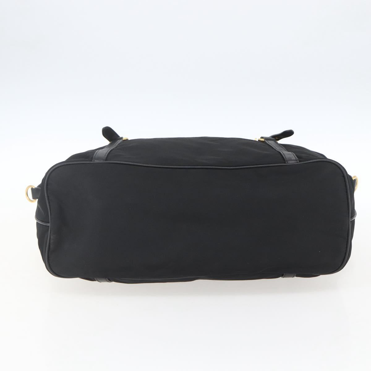 PRADA Tote Bag Nylon Black Gold Auth 166756 - Jerrillo image 5