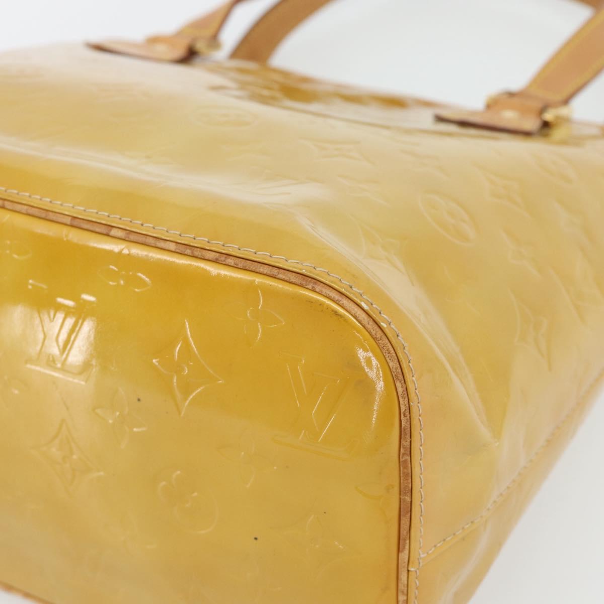 LOUIS VUITTON Monogram Vernis Houston Hand Bag Beige M91004 LV Auth 171247 - Jerrillo image 10