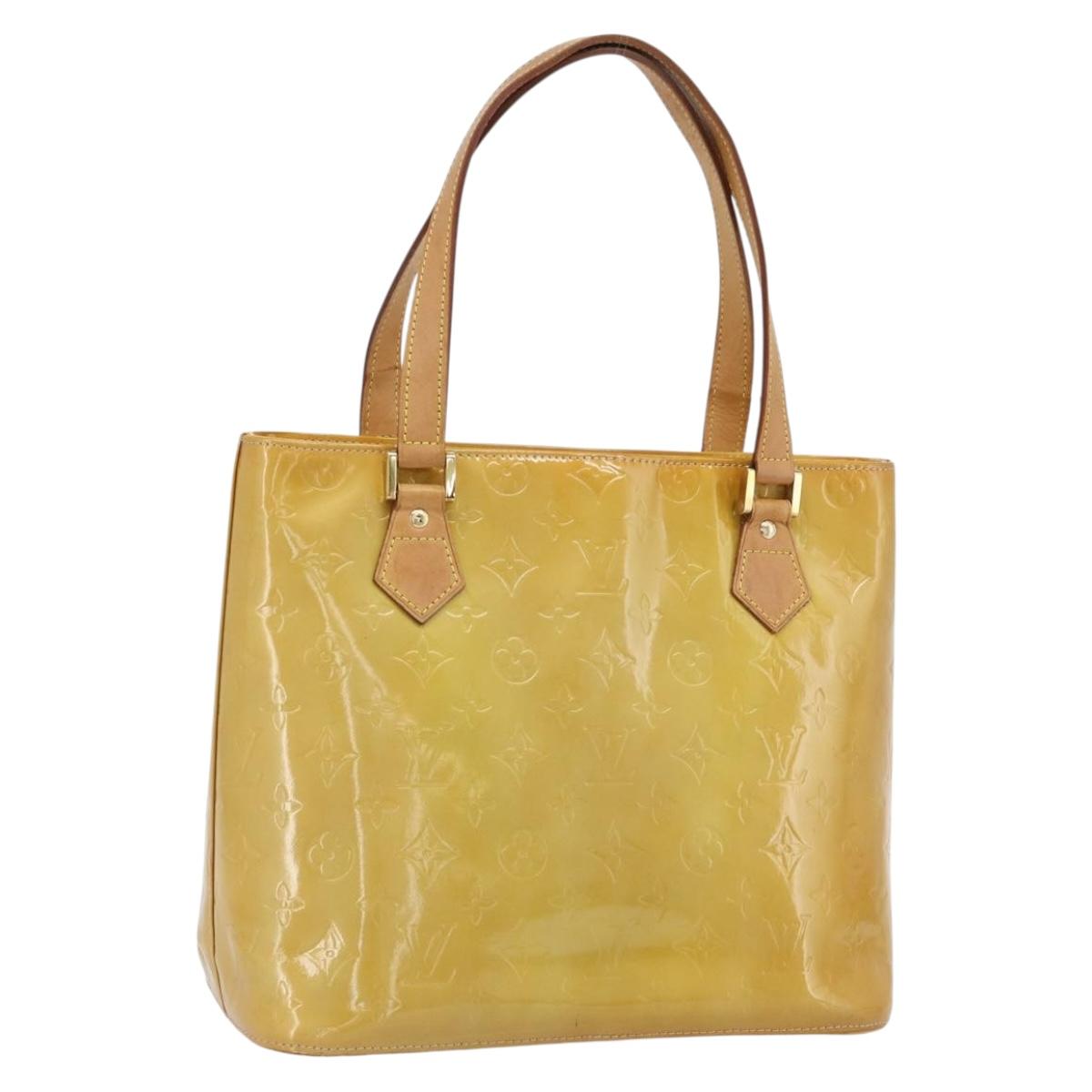 LOUIS VUITTON Monogram Vernis Houston Hand Bag Beige M91004 LV Auth 171247 - Jerrillo