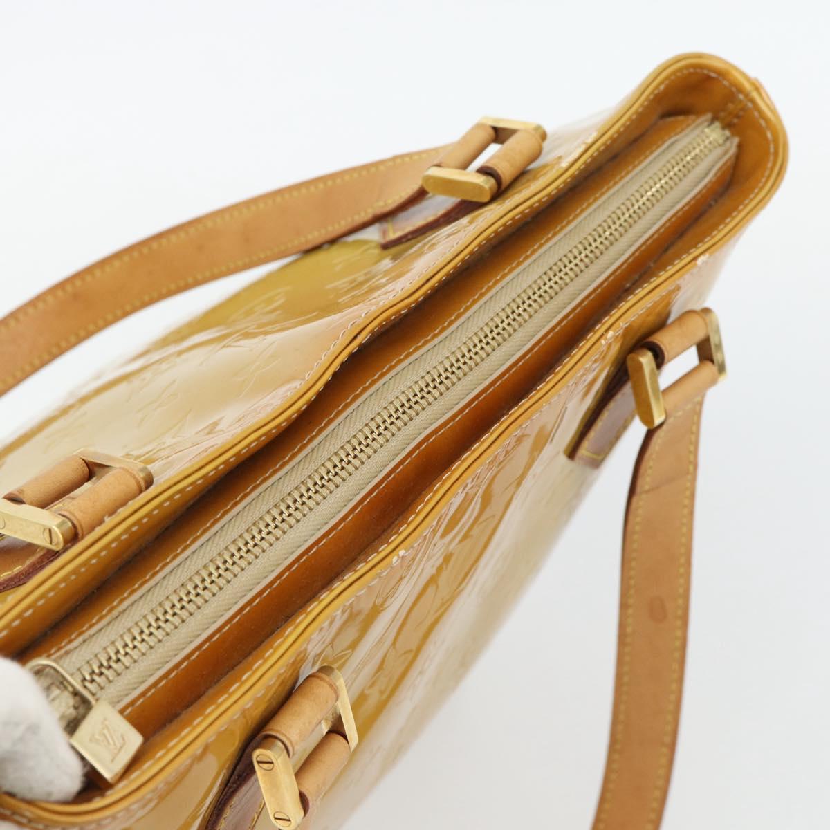 LOUIS VUITTON Monogram Vernis Houston Hand Bag Beige M91004 LV Auth 171247 - Jerrillo image 6