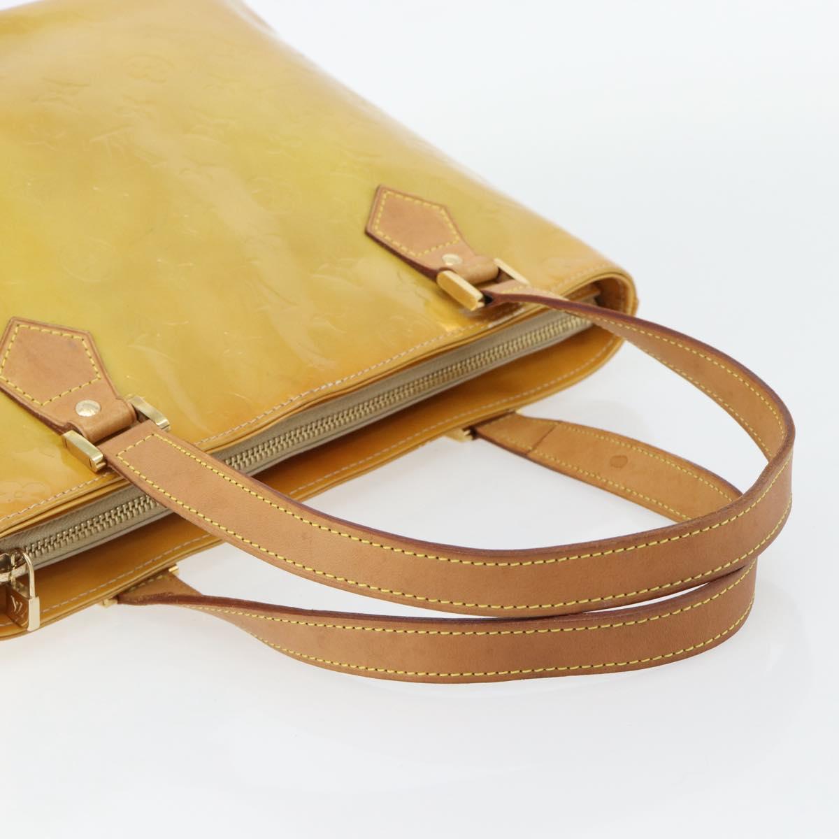 LOUIS VUITTON Monogram Vernis Houston Hand Bag Beige M91004 LV Auth 171247 - Jerrillo image 7
