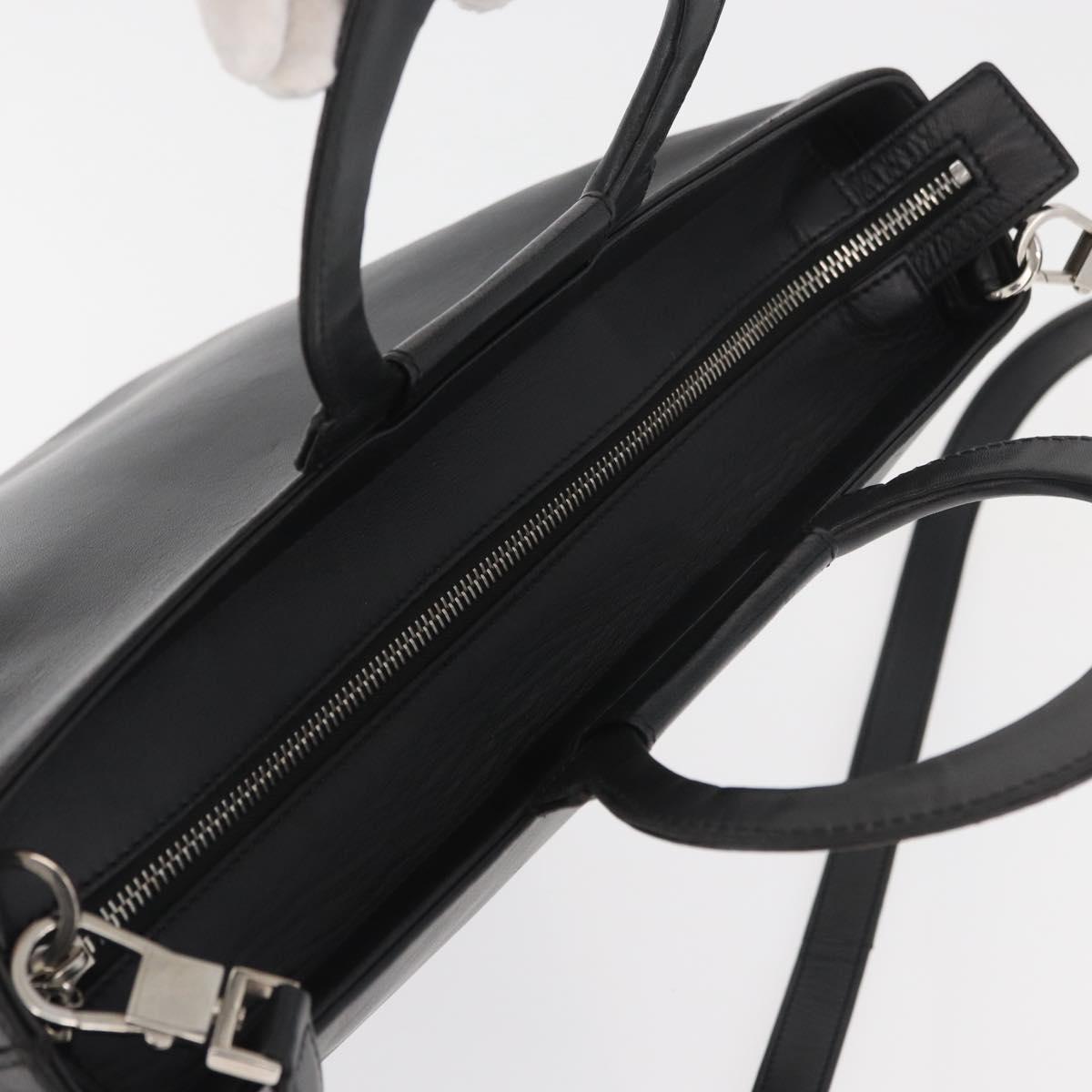 CELINE Hand Bag Leather 2way Black Gold Auth 171255A - Jerrillo image 6