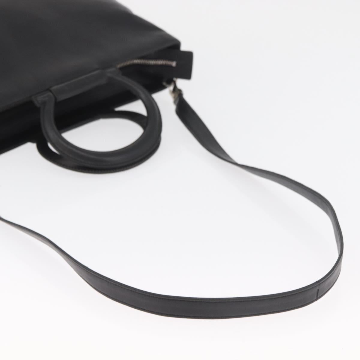 CELINE Hand Bag Leather 2way Black Gold Auth 171255A - Jerrillo image 9