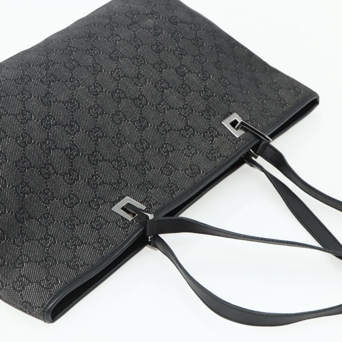 GUCCI GG Canvas Tote Bag Black Silver 36173 1705 Auth 176032 - Jerrillo image 6
